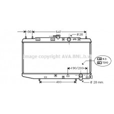 HD2047 AVA QUALITY COOLING Радіатор охолодження двигуна