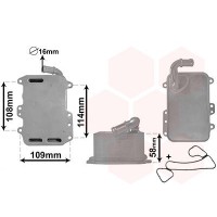 03003405 VAN WEZEL масляний радіатор двигунне олива