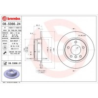 08.5366.21 BREMBO Гальмівний диск