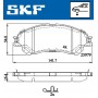 VKBP 80239 A SKF Комплект гальмівних колодок дисковий гальм