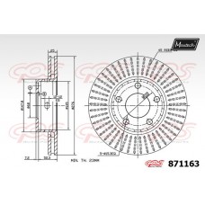 871163 MAXTECH Гальмівний диск