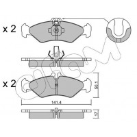822-571-0 CIFAM КомплеК т гальмівних колодок, дискове гальмо