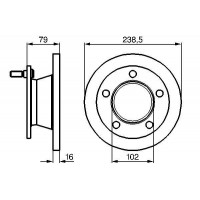 0 986 478 357 BOSCH Гальмівний диск