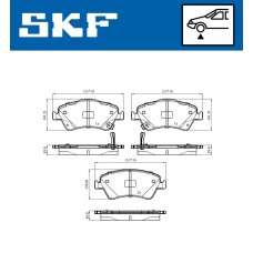 VKBP 80437 A SKF Комплект гальмівних колодок дисковий гальм