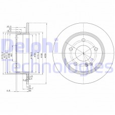 BG2761 DELPHI Гальмівний диск
