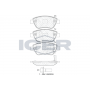 181810 ICER КомплеК т гальмівних колодок, дискове гальмо
