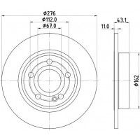 8DD 355 133-061 HELLA Гальмівний диск