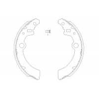 KBS-8907 KAVO PARTS Комплект гальмівних колодок