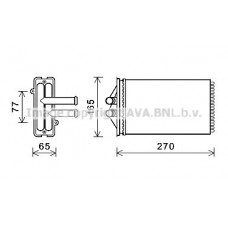 PRA6082 AVA QUALITY COOLING Теплообмінник обігрів салону