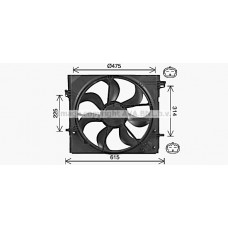 DN7540 AVA QUALITY COOLING Вентилятор охолодження двигуна