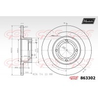 863302 MAXTECH Гальмівний диск