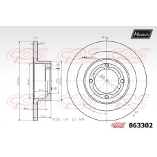 863302 MAXTECH Гальмівний диск