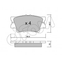 822-749-0 CIFAM КомплеК т гальмівних колодок, дискове гальмо