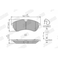 573831J JURID Комплект гальмівних колодок дисковий гальм