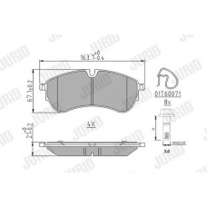 573831J JURID Комплект гальмівних колодок дисковий гальм