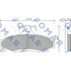 FO 666181 FOMAR Friction Комплект гальмівних колодок дисковий гальм FO 666181 FOMAR Friction Комплект гальмівних колодок дисковий гальм