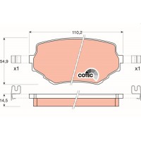 GDB3132 TRW Комплект гальмівних колодок дисковий гальм