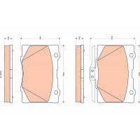 GDB3498 TRW Комплект гальмівних колодок дисковий гальм