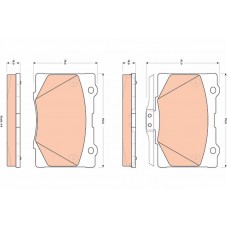 GDB3498 TRW Комплект гальмівних колодок дисковий гальм
