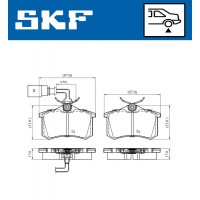 VKBP 90452 E SKF Комплект гальмівних колодок дисковий гальм