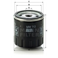MW 713 MANN-FILTER Масляний фільтр