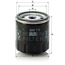 MW 713 MANN-FILTER Масляний фільтр