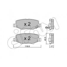 822-863-0 CIFAM Комплект гальмівних колодок дисковий гальм