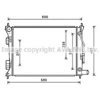 HYA2276 AVA QUALITY COOLING Радіатор охолодження двигуна