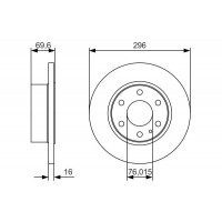 0 986 479 A51 BOSCH Гальмівний диск