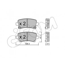 822-844-0 CIFAM Комплект гальмівних колодок дисковий гальм