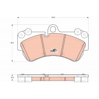 GDB1720 TRW Комплект гальмівних колодок дисковий гальм
