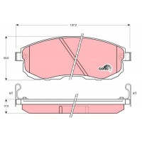 GDB1003 TRW Комплект гальмівних колодок дисковий гальм
