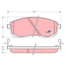 GDB1003 TRW Комплект гальмівних колодок дисковий гальм