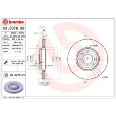 09.9078.20 BREMBO Гальмівний диск