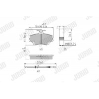 571526J JURID JURID Колодки гальмівні передние 305 GT 82-