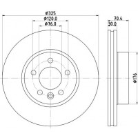 8DD 355 132-211 HELLA Гальмівний диск