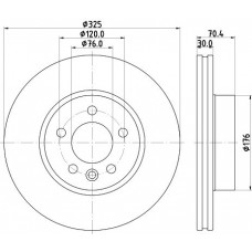 8DD 355 132-211 HELLA Гальмівний диск