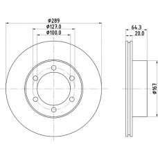 8DD 355 104-761 HELLA PAGID Гальмівний диск 8DD 355 104-761 HELLA PAGID Гальмівний диск