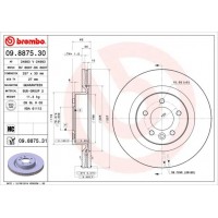 09.8875.31 BREMBO Гальмівний диск