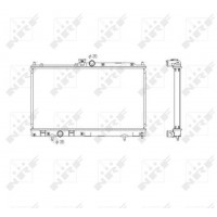 53591 NRF Радіатор охолодження двигуна