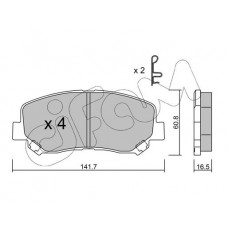 822-969-0 CIFAM Комплект гальмівних колодок дисковий гальм
