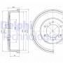 BF461 DELPHI Гальмівний барабан