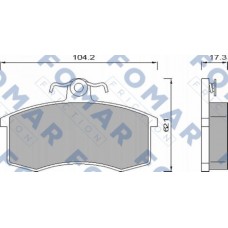 FO 474381 FOMAR Friction КомплеК т гальмівних колодок, дискове гальмо FO 474381 FOMAR Friction КомплеК т гальмівних колодок, дискове гальмо