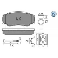 025 239 2120/PD MEYLE Комплект гальмівних колодок дисковий гальм