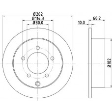 8DD 355 119-181 HELLA Гальмівний диск