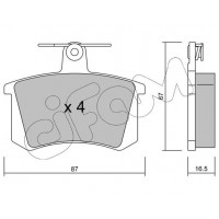 822-048-0 CIFAM Комплект гальмівних колодок дисковий гальм