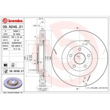 09.N246.21 BREMBO Гальмівний диск
