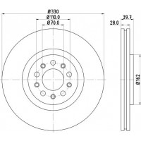 8DD 355 116-651 HELLA PAGID Гальмівний диск