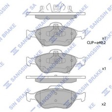 SP1631 Hi-Q Комплект гальмівних колодок дисковий гальм