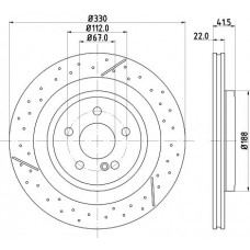 8DD 355 126-441 HELLA PAGID Гальмівний диск